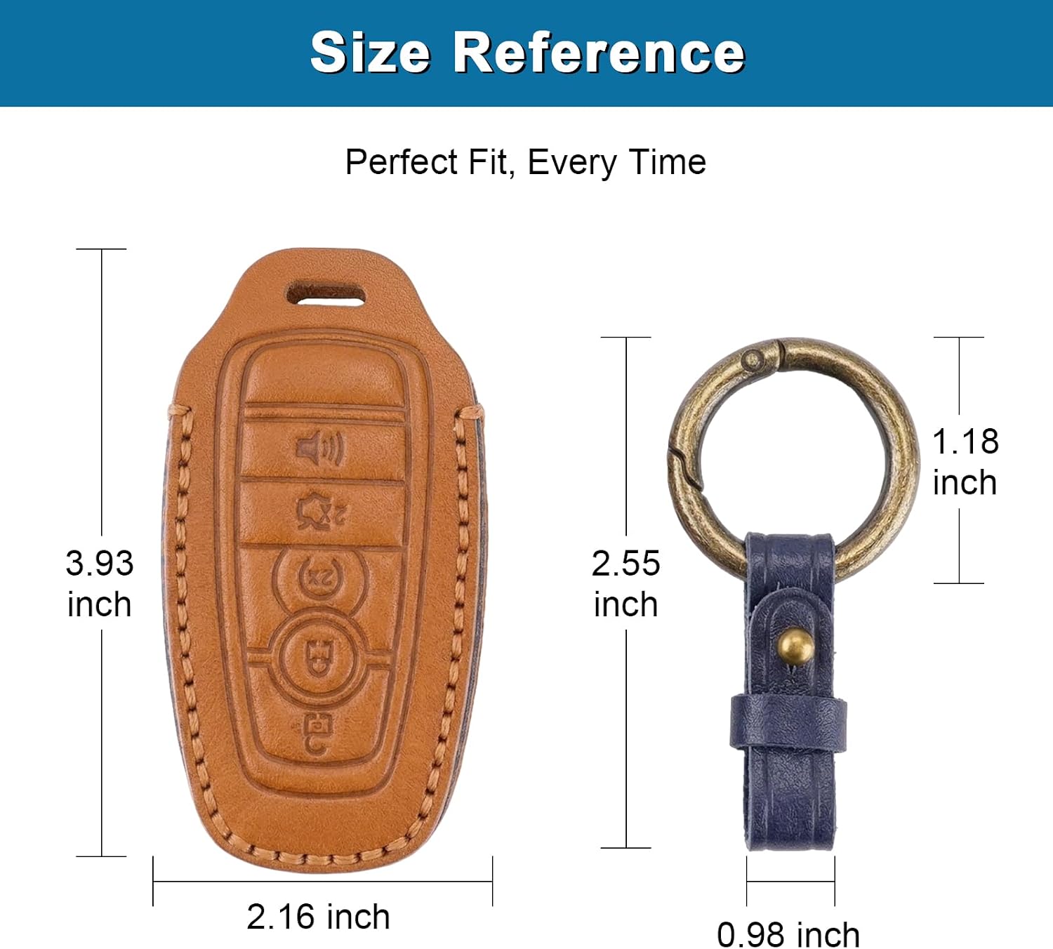 Thumbnail 4 de Ford Key Fob Cover, Cowhide