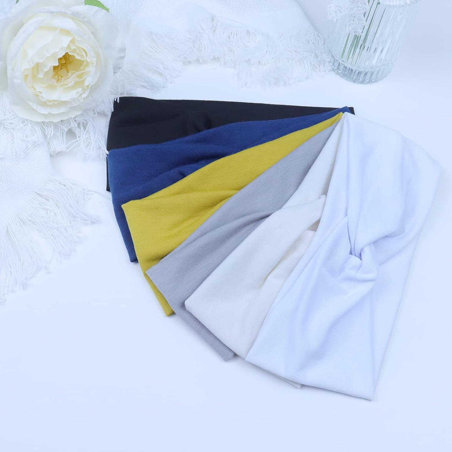 Thumbnail 6 de Kavya Bandeau Cheveux Femme Large Élastique Doux Boho