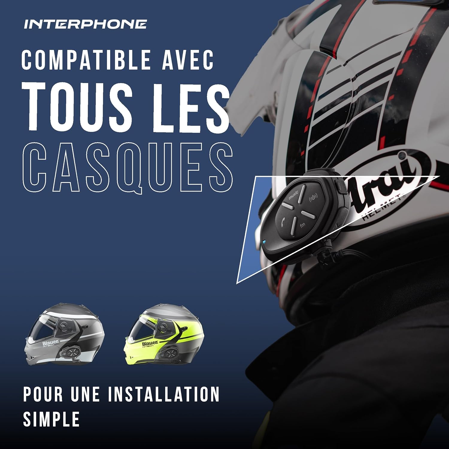 Detalle de Interphone Link HD Mono – Intercom Moto avec Bluetooth 4.2, autonomie 20 h et IP67