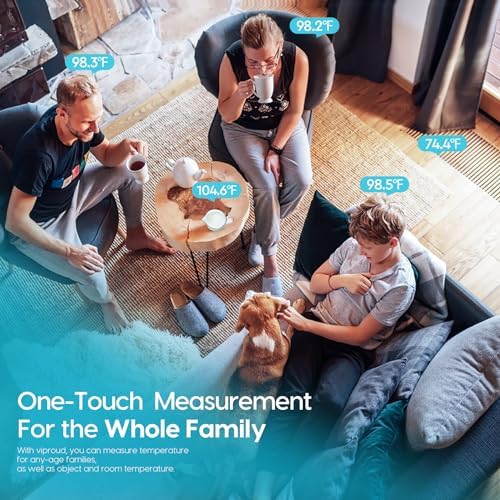 Detalle 2 de Forehead Thermometer for Adults and Kids (Non-Contact) by Viproud with Fever Alarm & Mute Mode