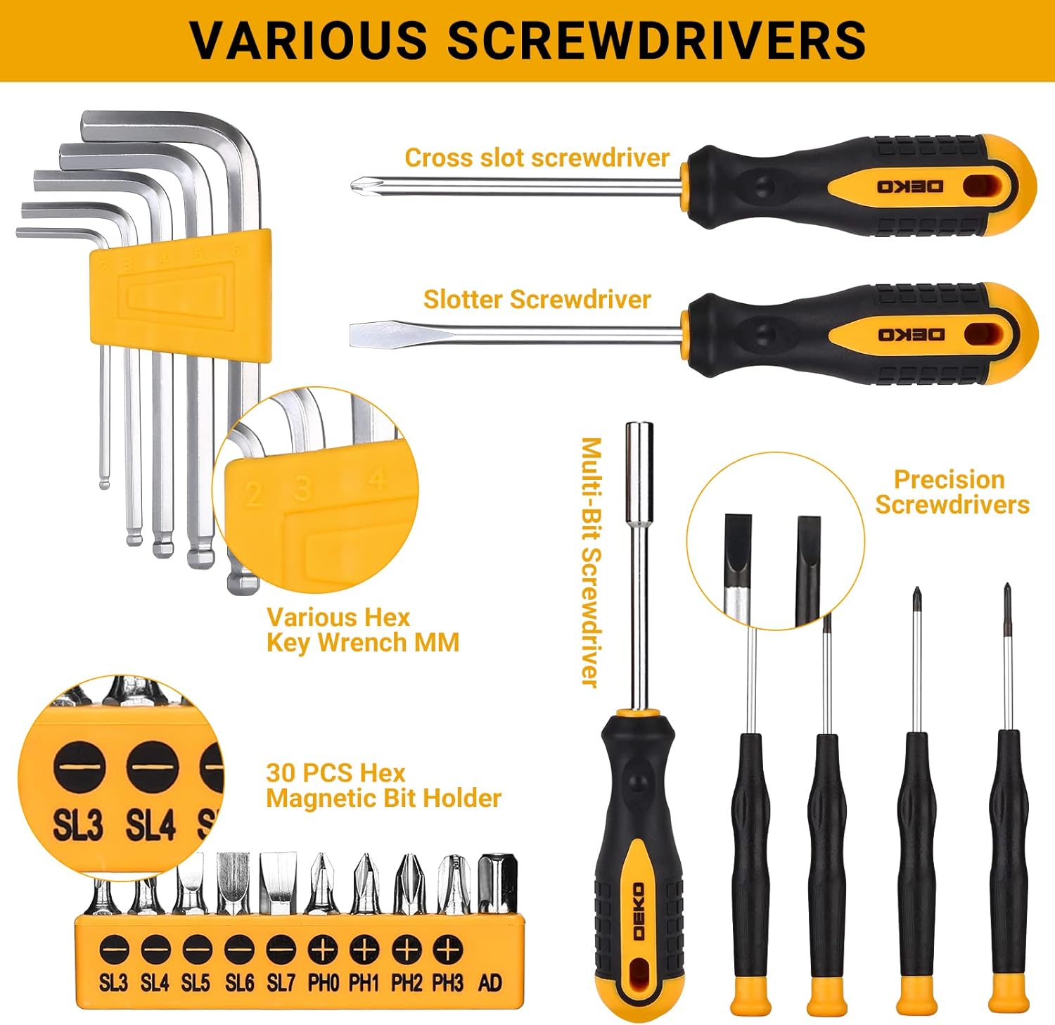 Thumbnail 4 de DEKO Tool Kit Set 100-piece DIY toolbox