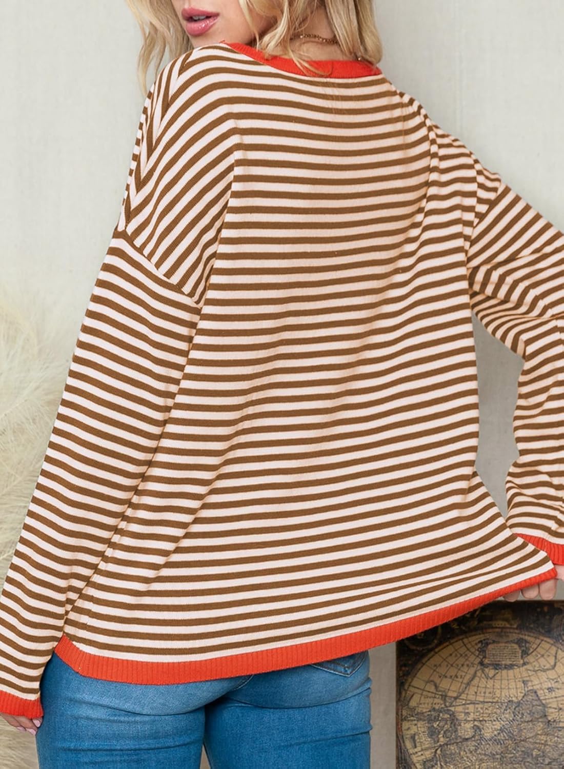 Thumbnail 2 de Cuptacc Pullover Damen Gestreiftes Sweatshirt