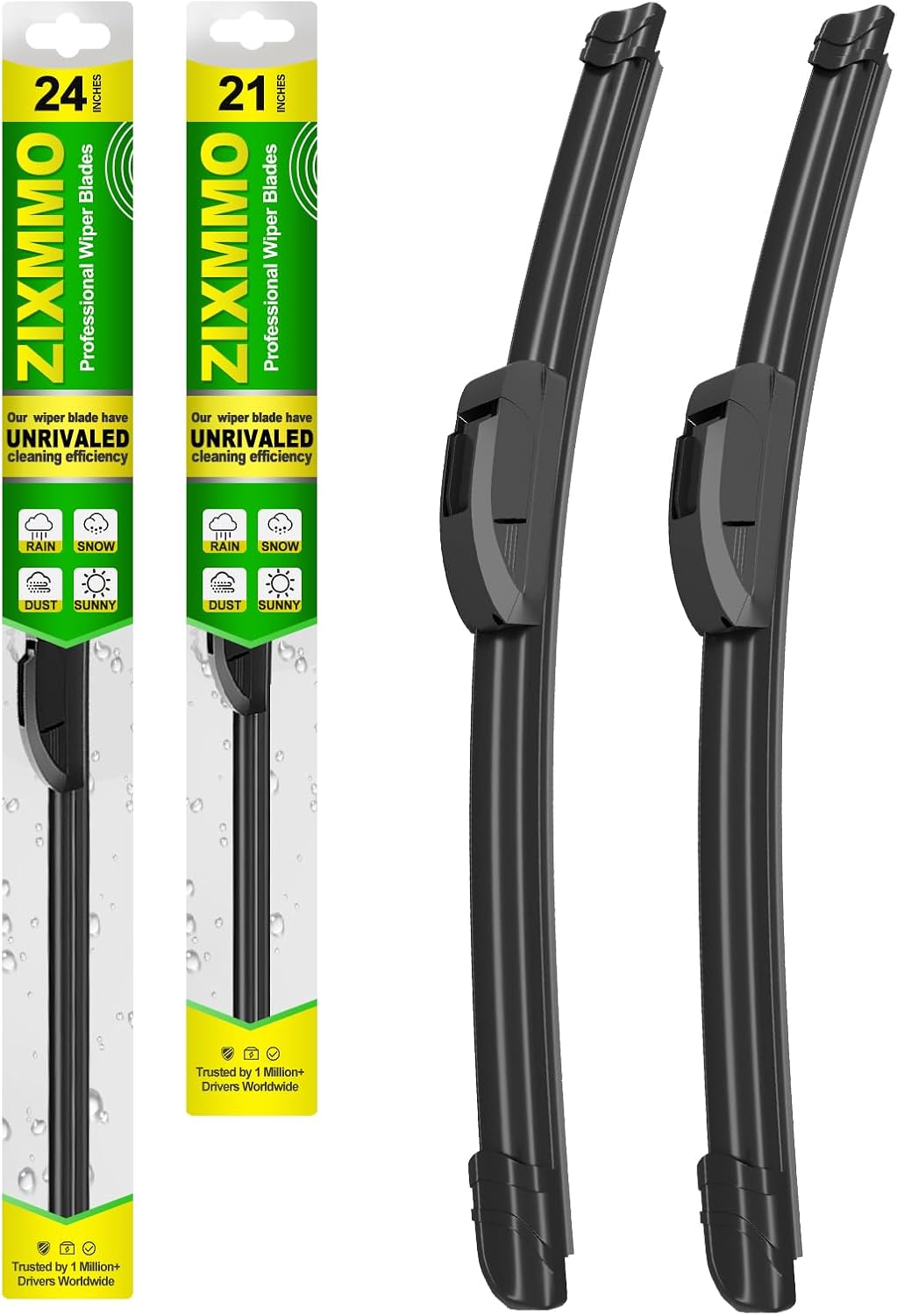 Detalle de ZIXMMO 24in + 21in wiper blades Set of 2