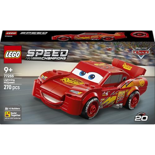 Detalle de LEGO Speed Champions Rayo McQueen 77255, coche de construcción de 270 piezas