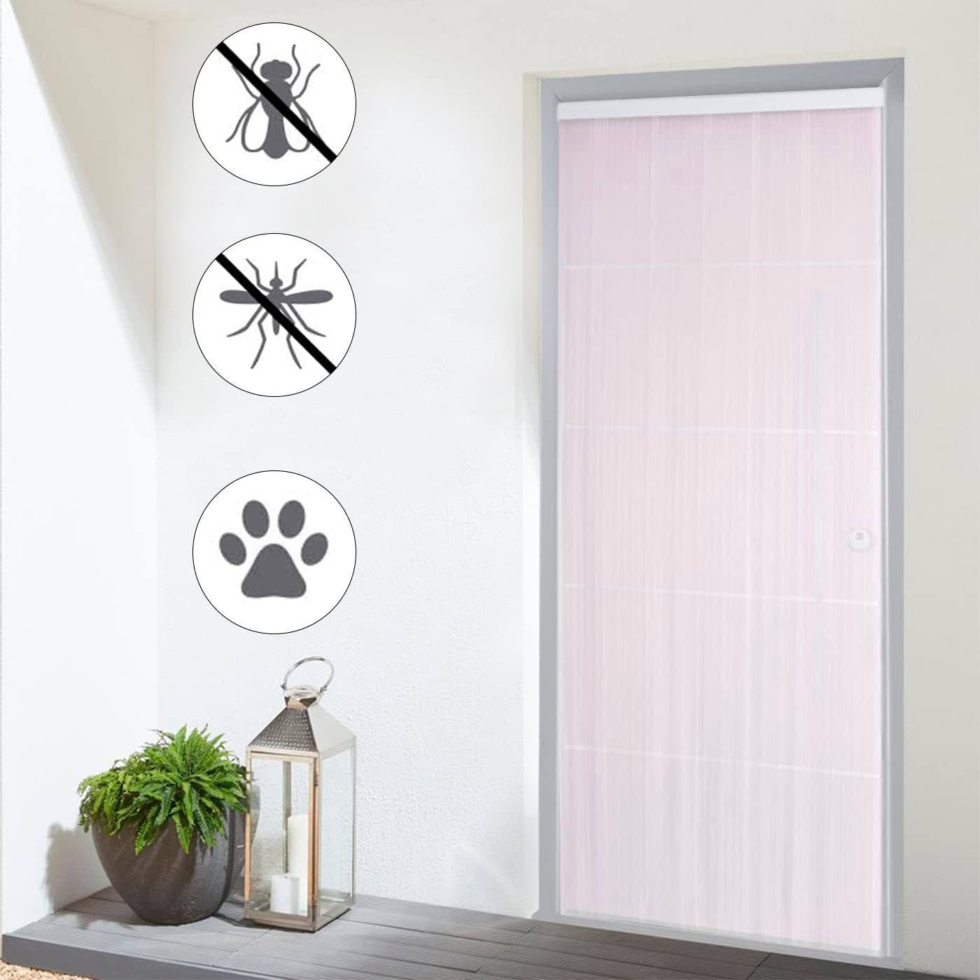 Thumbnail 2 de Mercury Textil Cortinas 90x210 PVC Rosa Claro