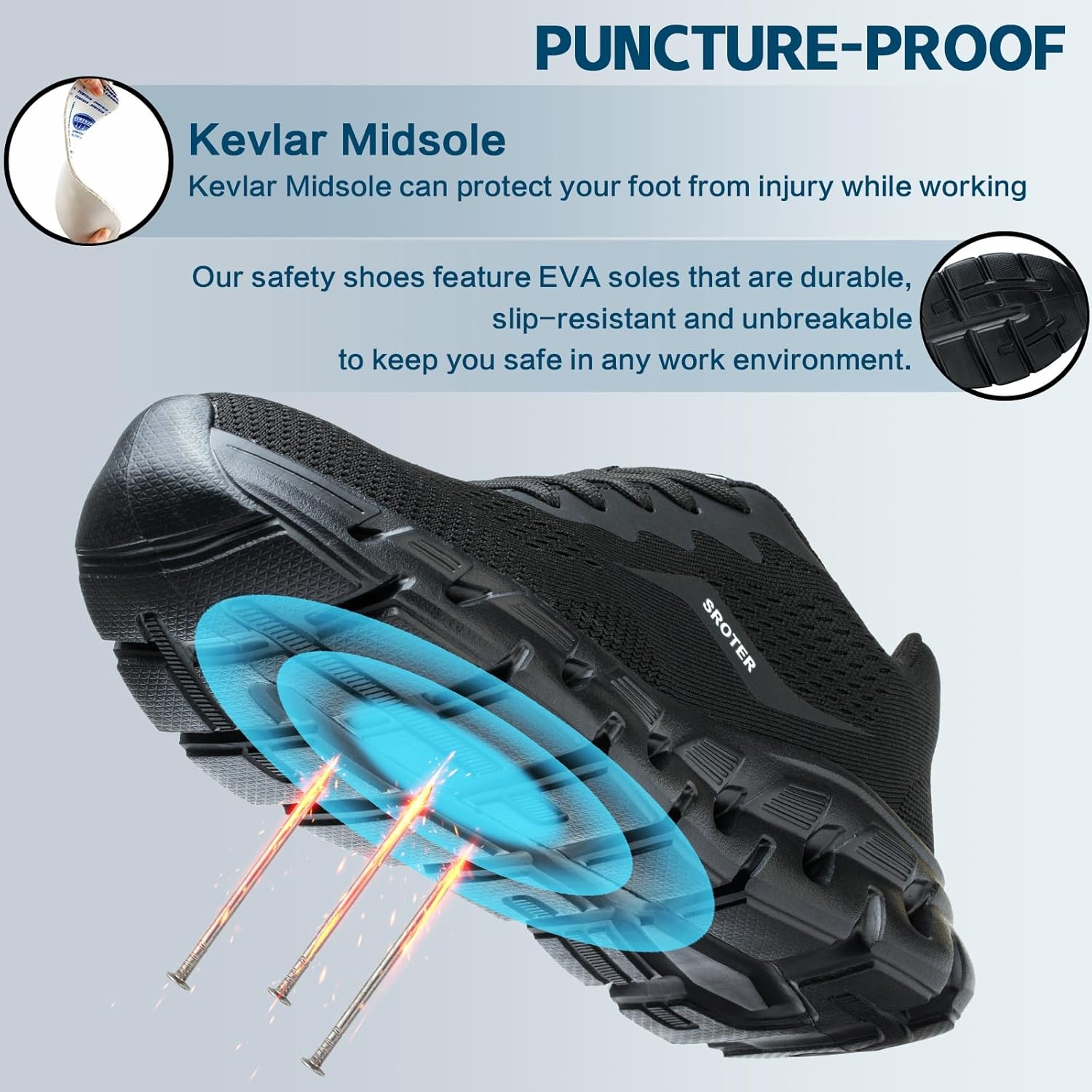 Thumbnail 4 de Steel Toe Cap Trainers Safety Trainers Lightweight safety shoes 👟
