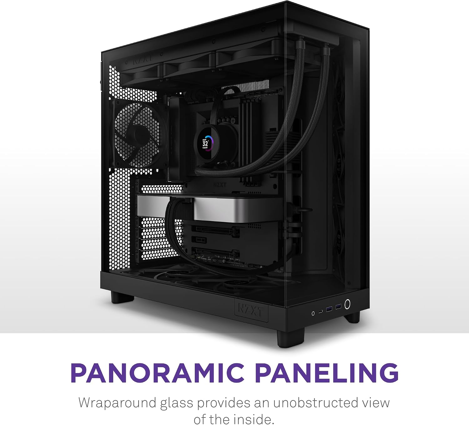 Detalle 2 de NZXT H6 Flow case mid-tower 3 ventole