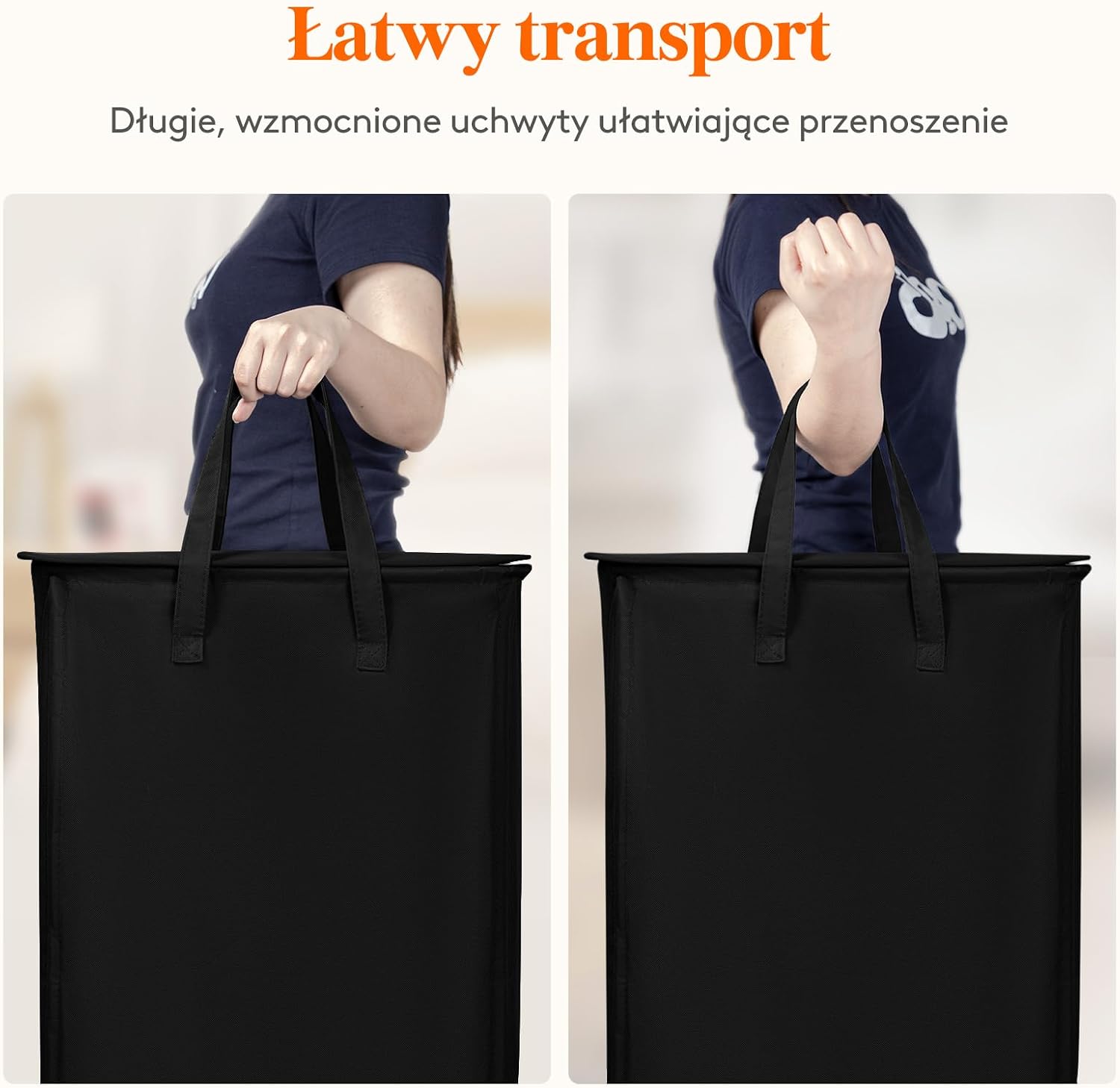 Detalle de Lifewit 24017 – 2 wąskie kosze na pranie 65 l z pokrywą, czarne