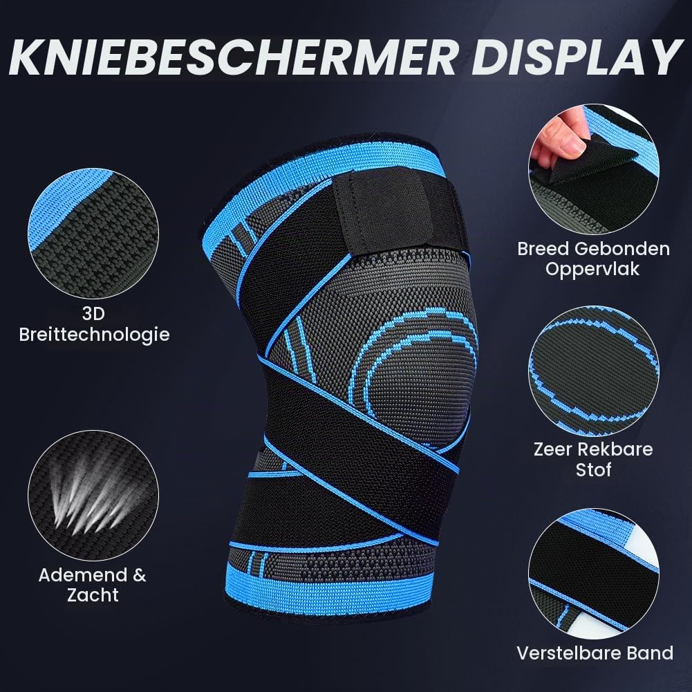 Detalle de Fefod 5317585 orthopedische kniebrace, XXL, verstelbaar en antislip