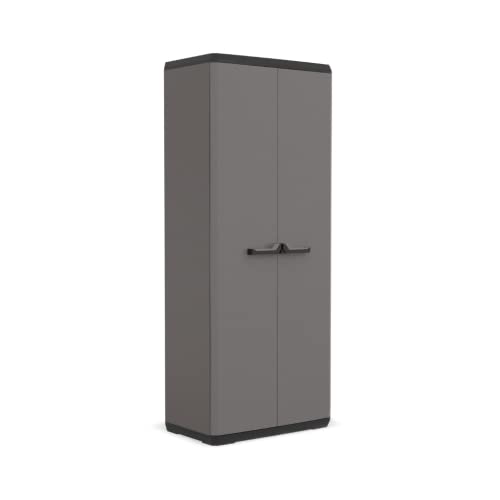 Detalle de Keter Armadio Alto Più, 68 x 39 x 166 cm, grigio – Organizza i tuoi ambienti
