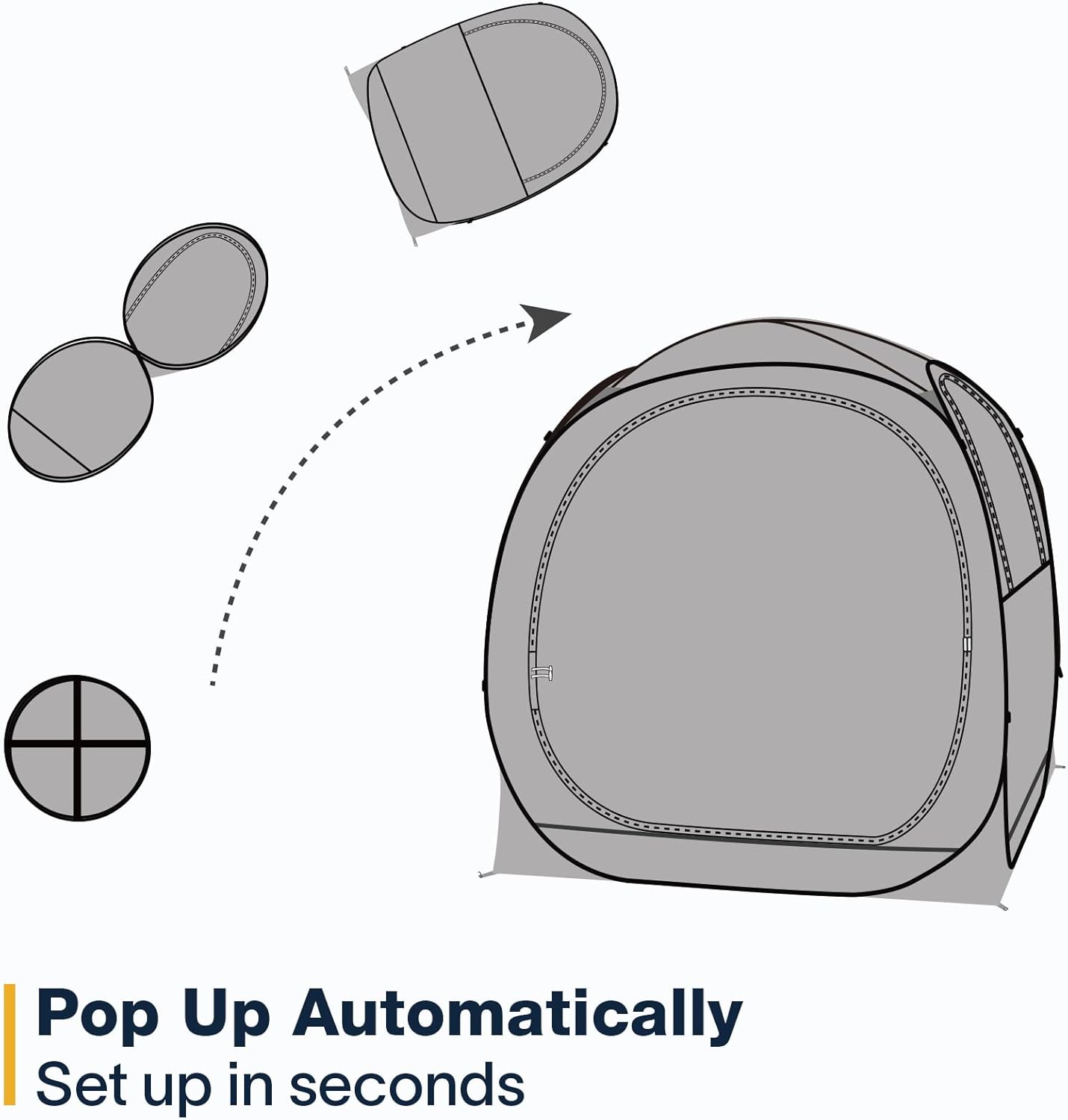 Thumbnail 1 de EighteenTek Pop Up Weather Pod Sport Pod (70" x 70" x 63") with Attached Floor, UPF 50+ UV Protection
