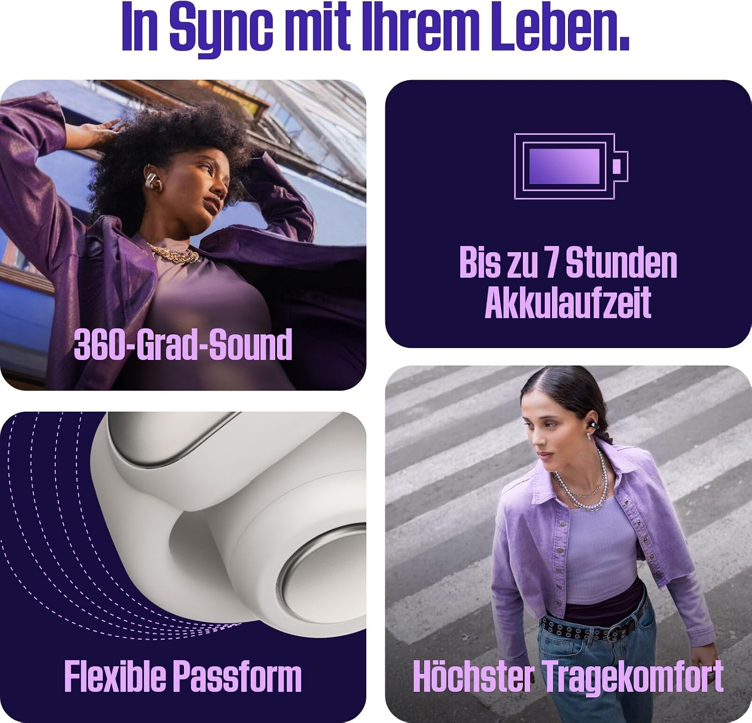 Detalle 2 de Bose Ultra Open Earbuds mit 48-Stunden-Akkulaufzeit