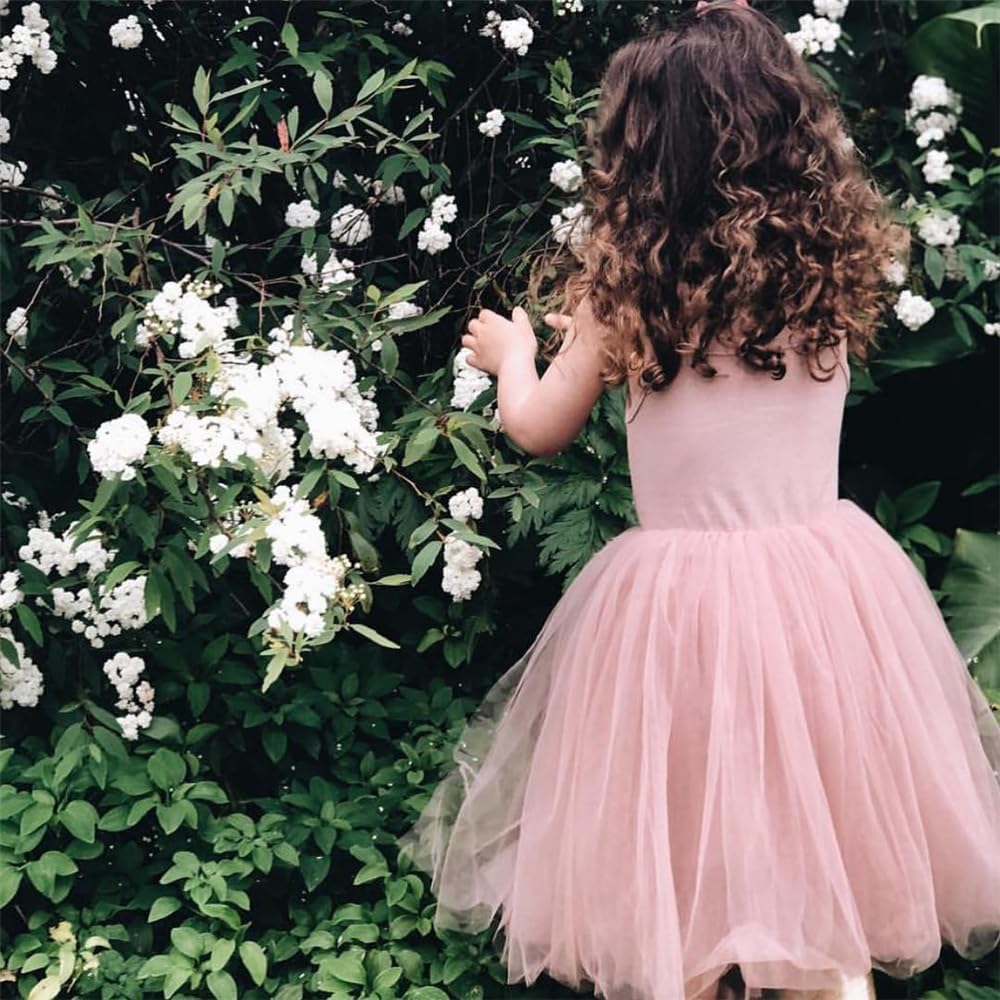 Thumbnail 6 de Baby Girl Tutu Dress Toddler Kids Sleeveless Tulle Casual Birthday Party Dresses Princess Sundress