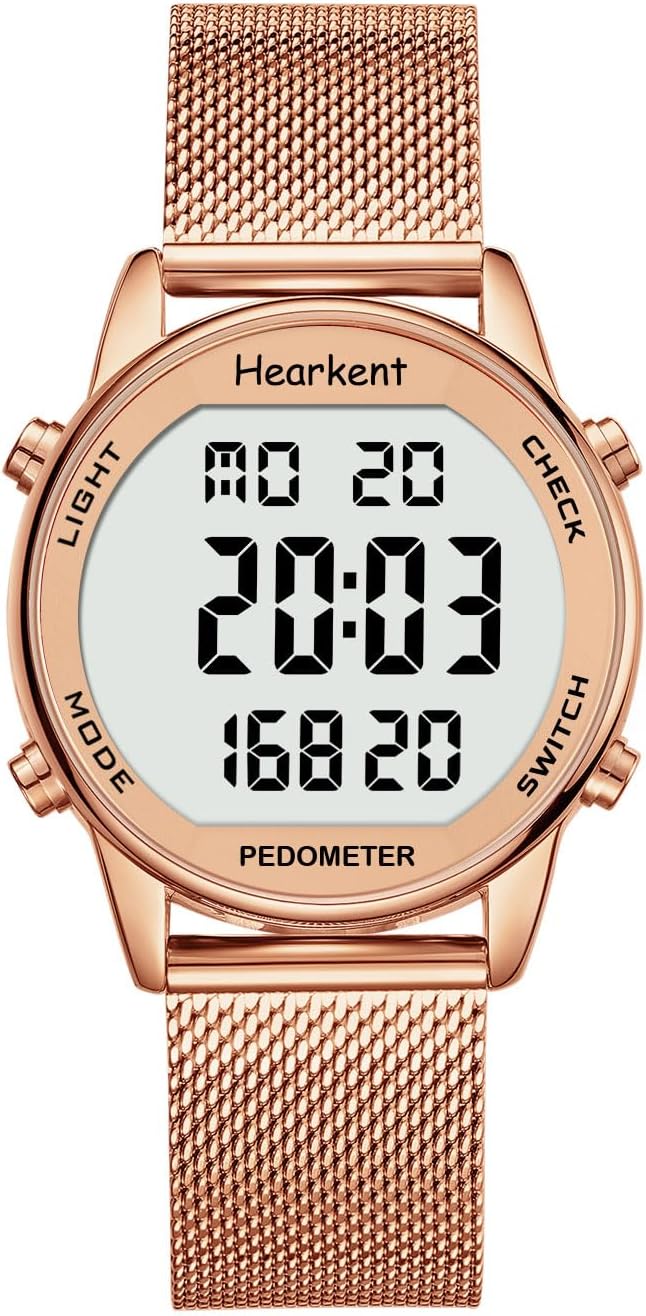 Detalle de Hearkent Pedometer Watch for Women: Non-Bluetooth Fitness Tracker with 30m Waterproofing