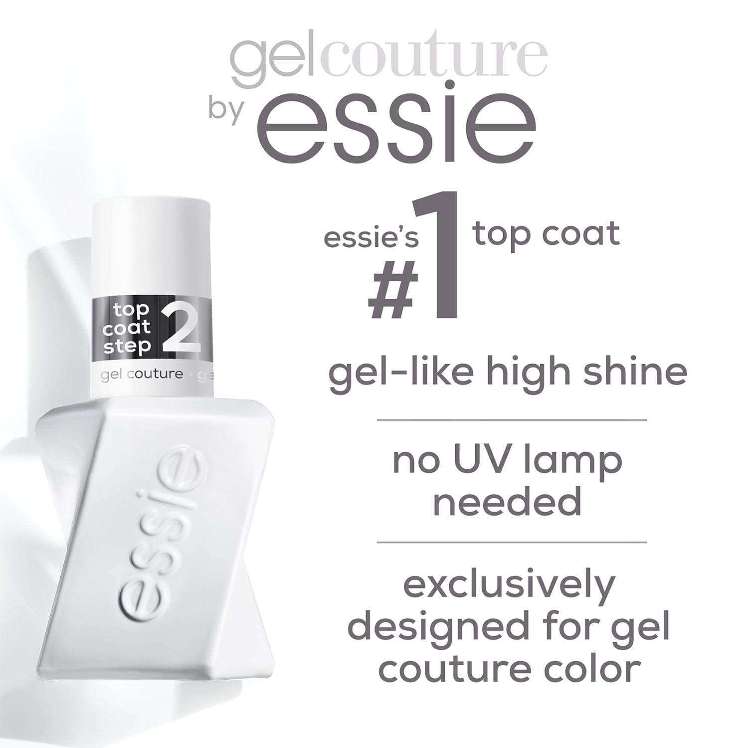 Thumbnail 3 de Essie Gel Couture Clear Top Coat Nail Polish