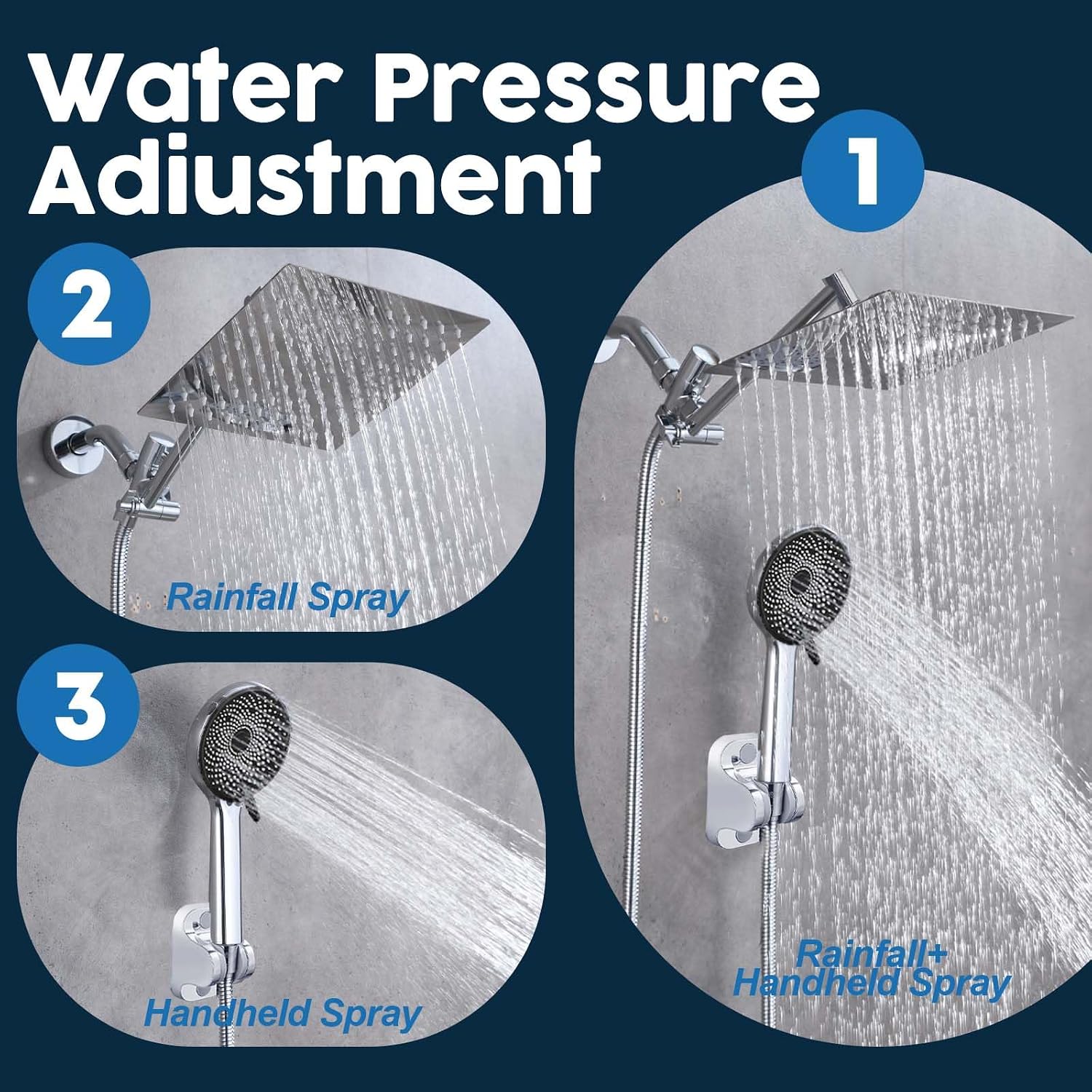 Detalle 2 de 8" Rain Shower Head with Handheld Combo