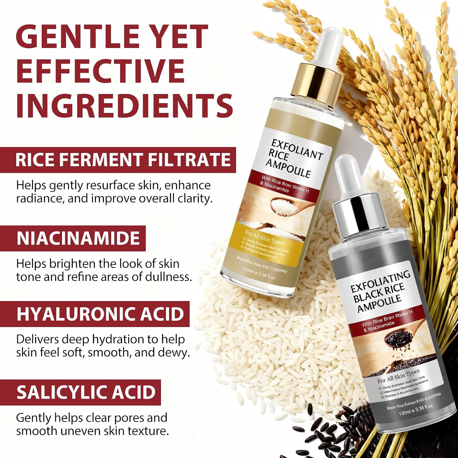 Detalle 2 de Peel Shot Glow Rice Ampoule Duo: esfoliante al riso nero per una pelle radiosa