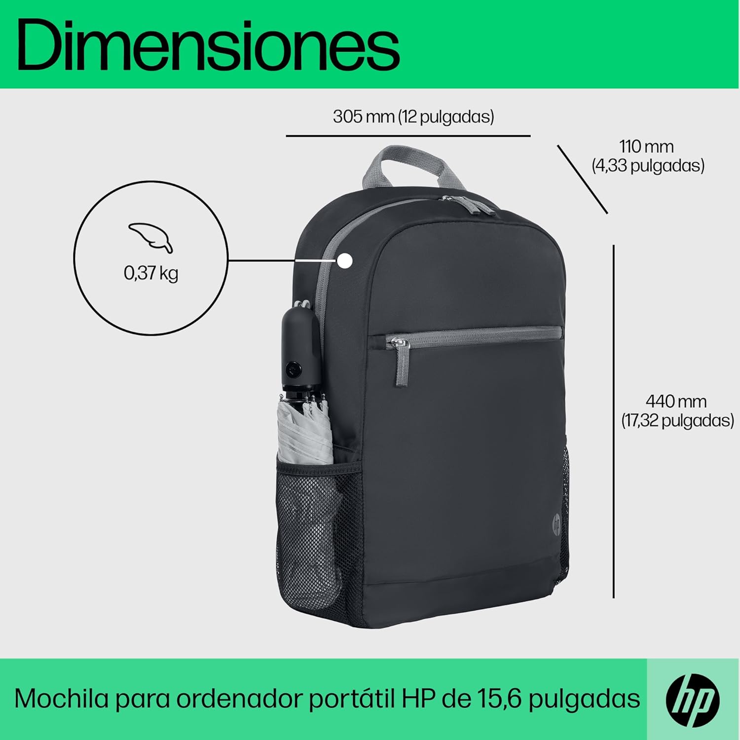 Thumbnail 4 de HP mochila portátil 15,6 con protección