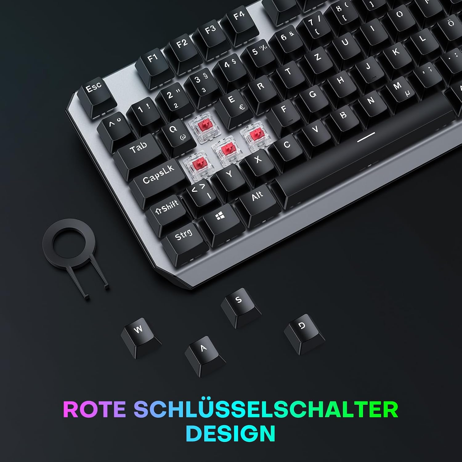 Detalle 2 de OMOTON Mechanische Gaming Tastatur 80%