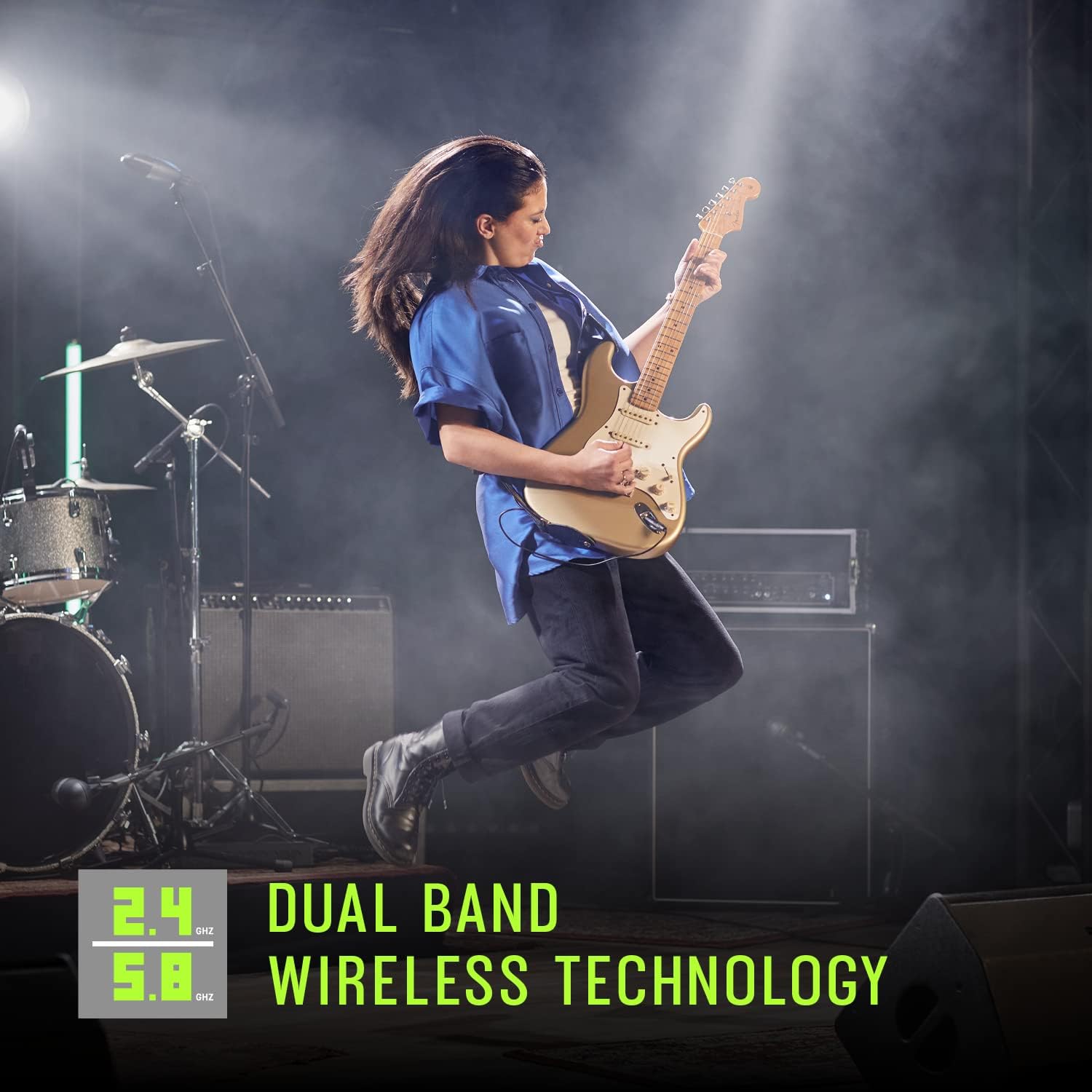 Detalle 2 de Shure GLXD16+ Dual Band Pro Digital Wireless System (with Pedal Receiver) for Guitar & Bass