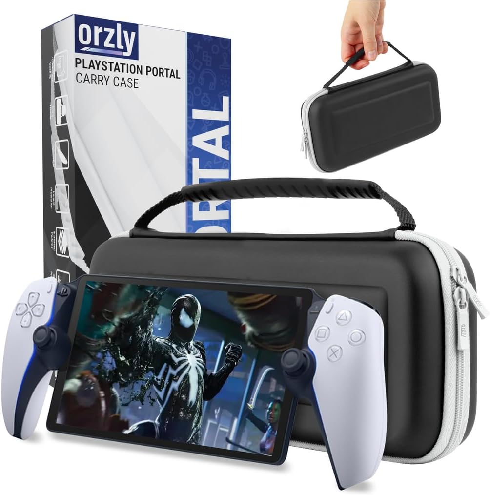 Detalle de Orzly PS5 Portal Carry Case (Gift Box Edition) – travel and storage protection with accessory storage