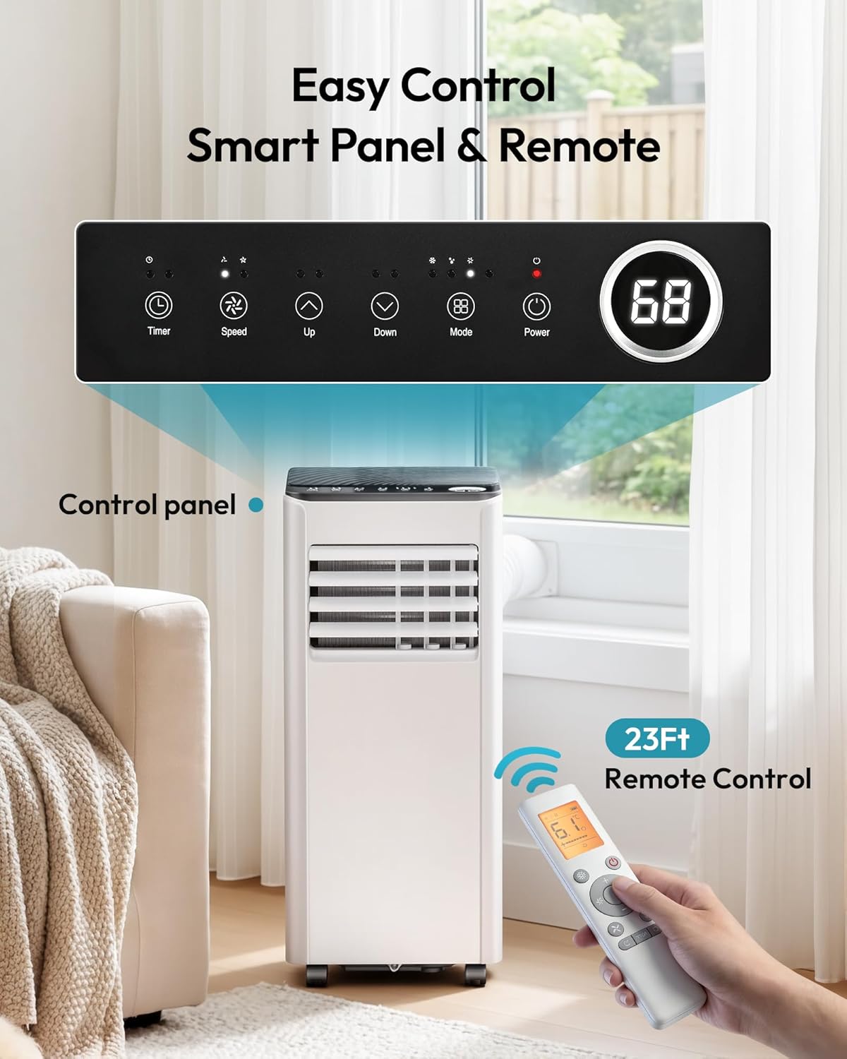 Thumbnail 4 de Air Conditioning Unit - Portable 9000 BTU 4-in-1 with Quiet Operation and Window Kit