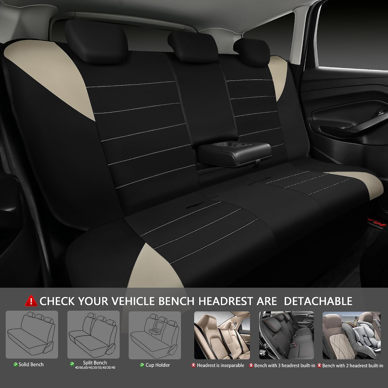 Thumbnail 2 de CAR PASS Waterproof Car Seat Covers 5mm EVA