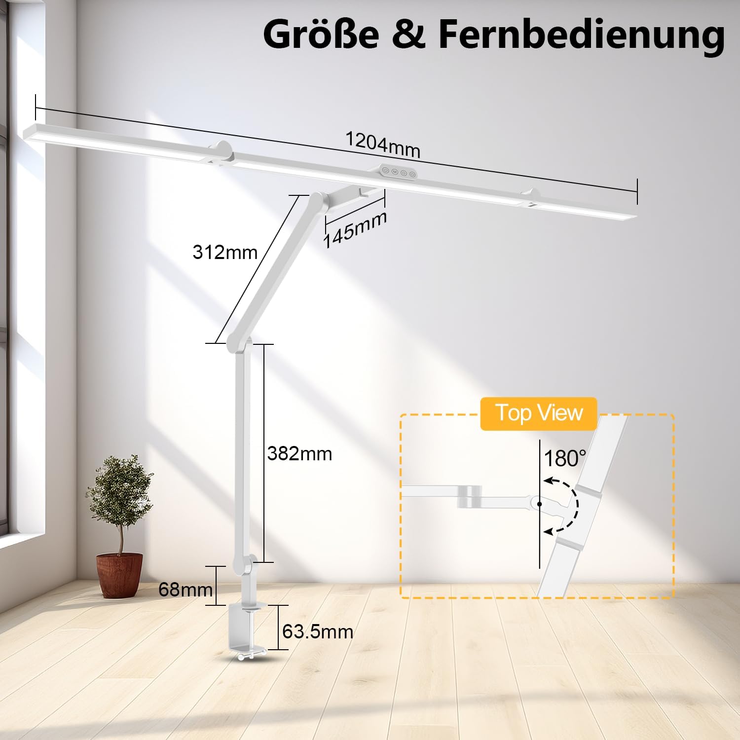 Thumbnail 4 de EPABINA 36W LED Schreibtischlampe Dimmbare Tageslichtlampe
