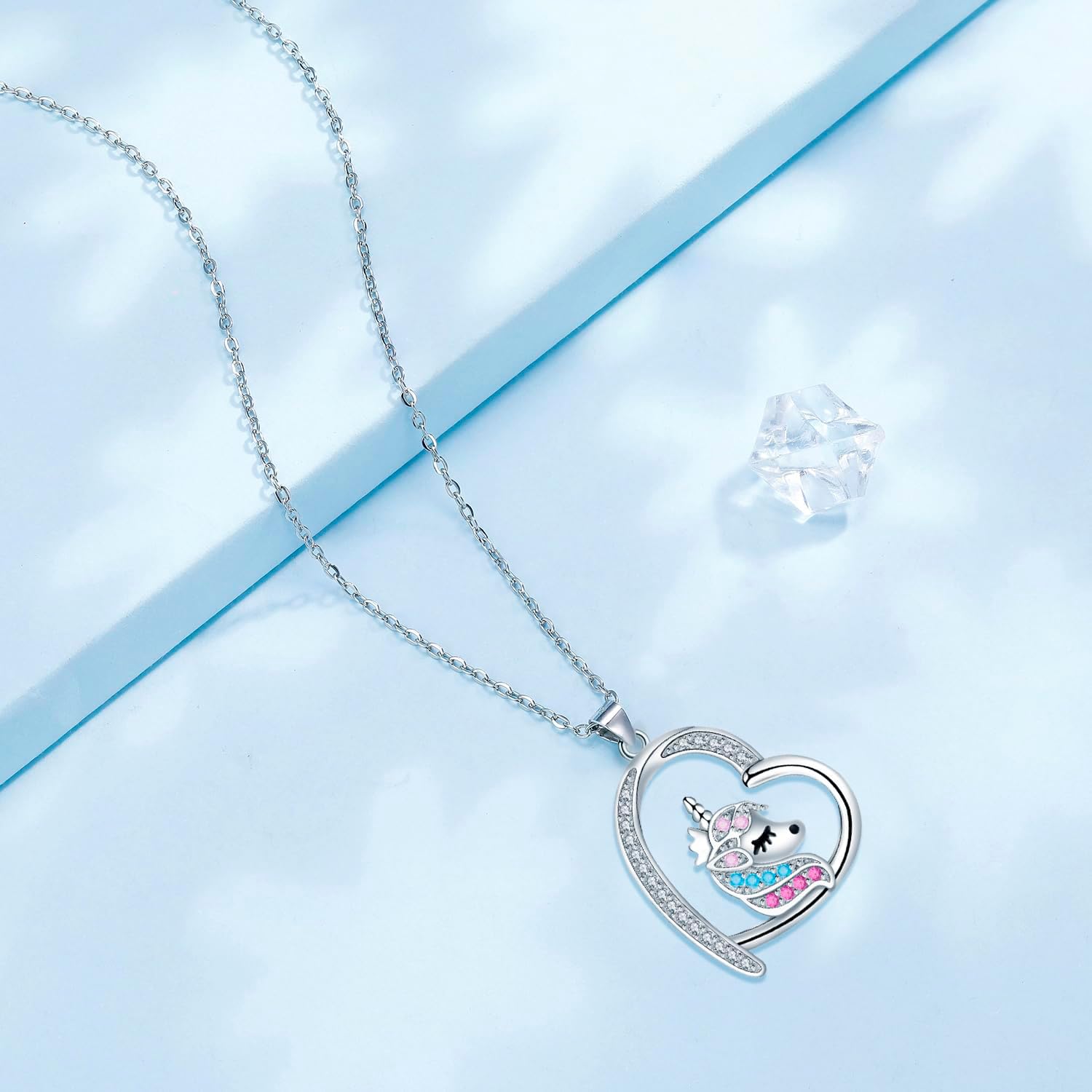 Thumbnail 6 de Arrebol Kette Damen Sterling Silber 925 – Verstellbare Halskette mit Einhorn-Anhänger
