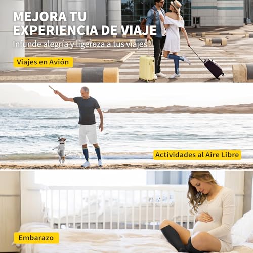 Thumbnail 7 de CAMBIVO medias de compresión 20-30 mmHg para mujer y hombre (3 pares) — ideales para deporte, varices y viajes