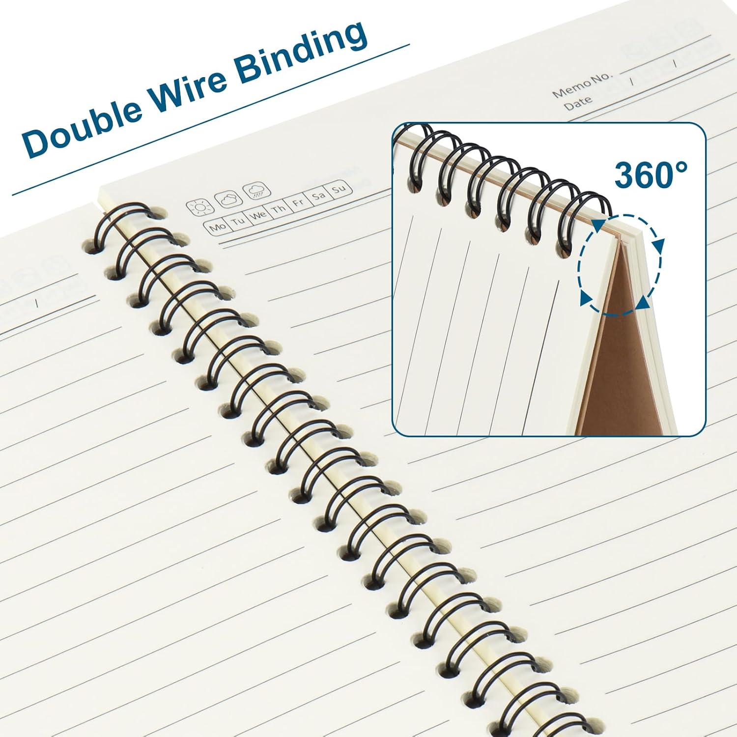 Thumbnail 2 de ZCZN A5 Lined Notebook 12-Pack (Spiral Notebooks) for School, Study & Office Notes