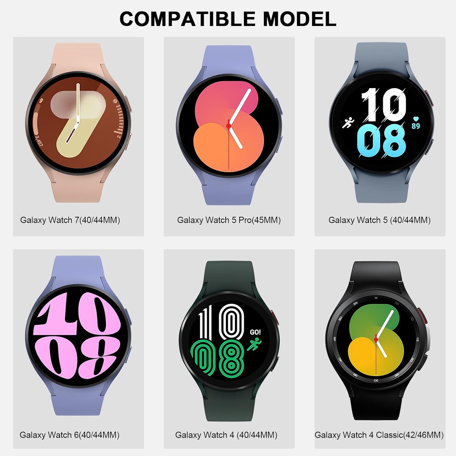 Thumbnail 1 de Higgs 6 Pack silicone straps for Galaxy Watch 40mm–46mm