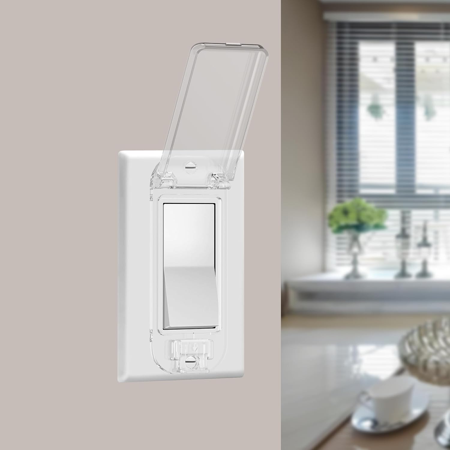 Thumbnail 1 de LRANFOW LSGC-C04 Light Switch Cover Guard, 4-Pack, Clear ABS
