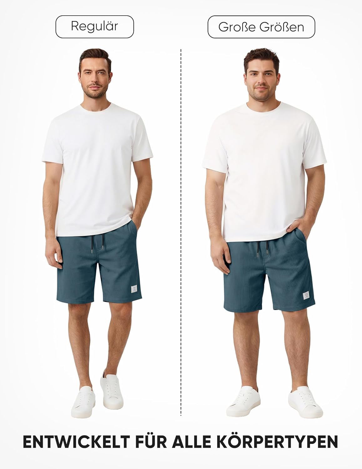 Thumbnail 3 de JMIERR Corduroy Shorts Herren – Sommerfreizeit mit elastischer Taille und Taschen