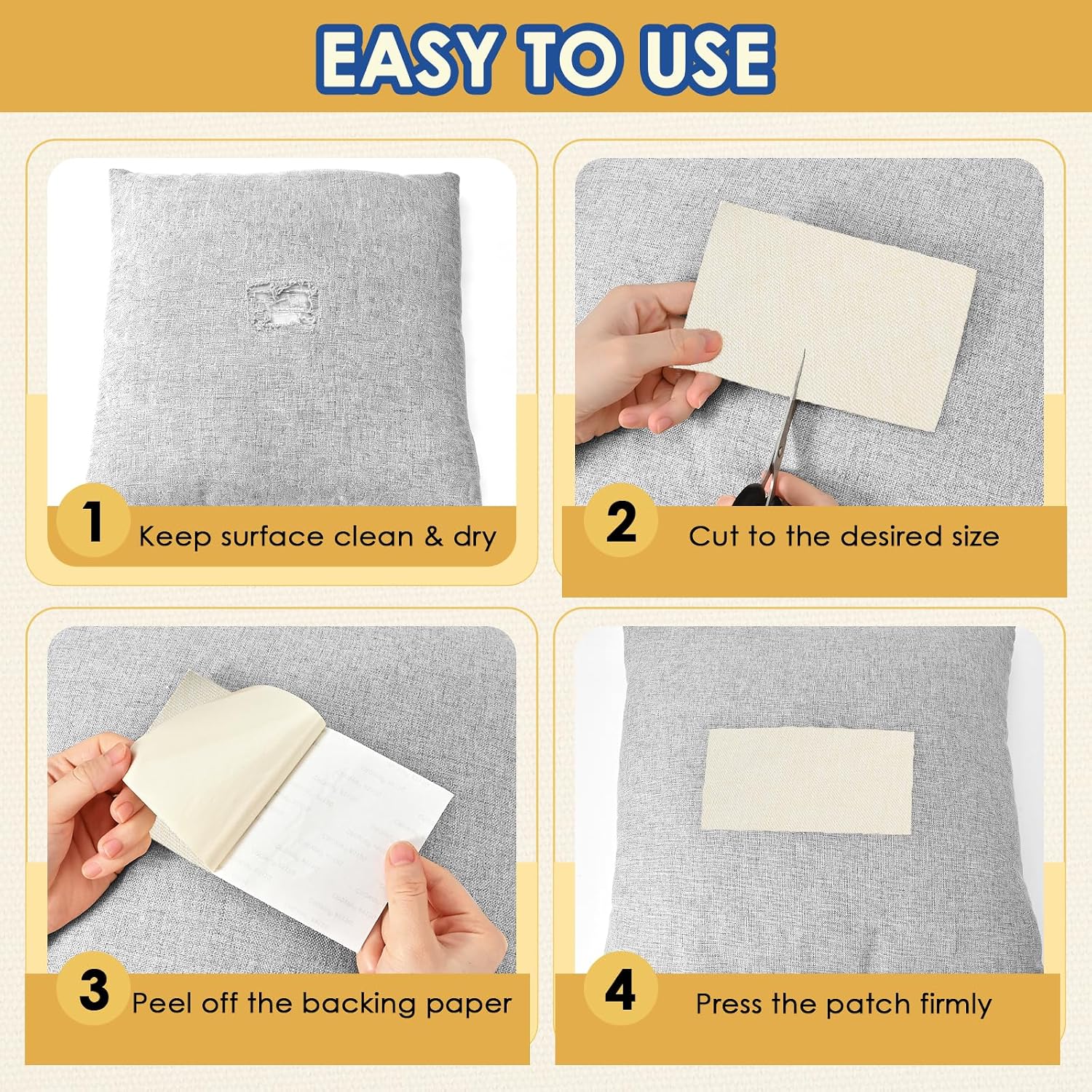 Thumbnail 6 de Xroam CYM10200#101 Self-Adhesive Linen Repair Tape, 4" x 79", Black