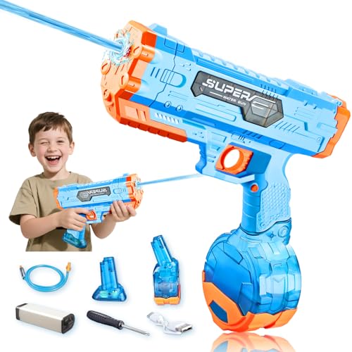 Whaline Pistola ad acqua elettrica: 500 cc + 78 cc, 32 piedi di portata, versione automatica per grandi battaglie estive