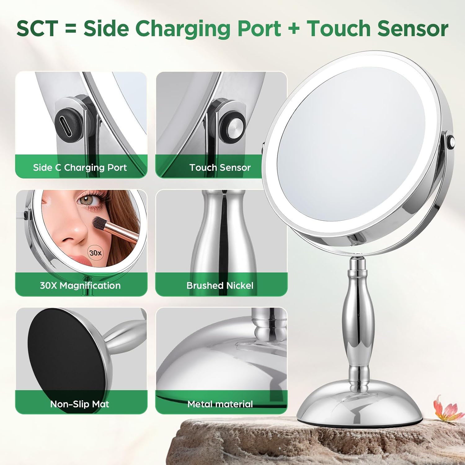 Detalle de DASLAVA 30x Magnifying Mirror 5000mAh