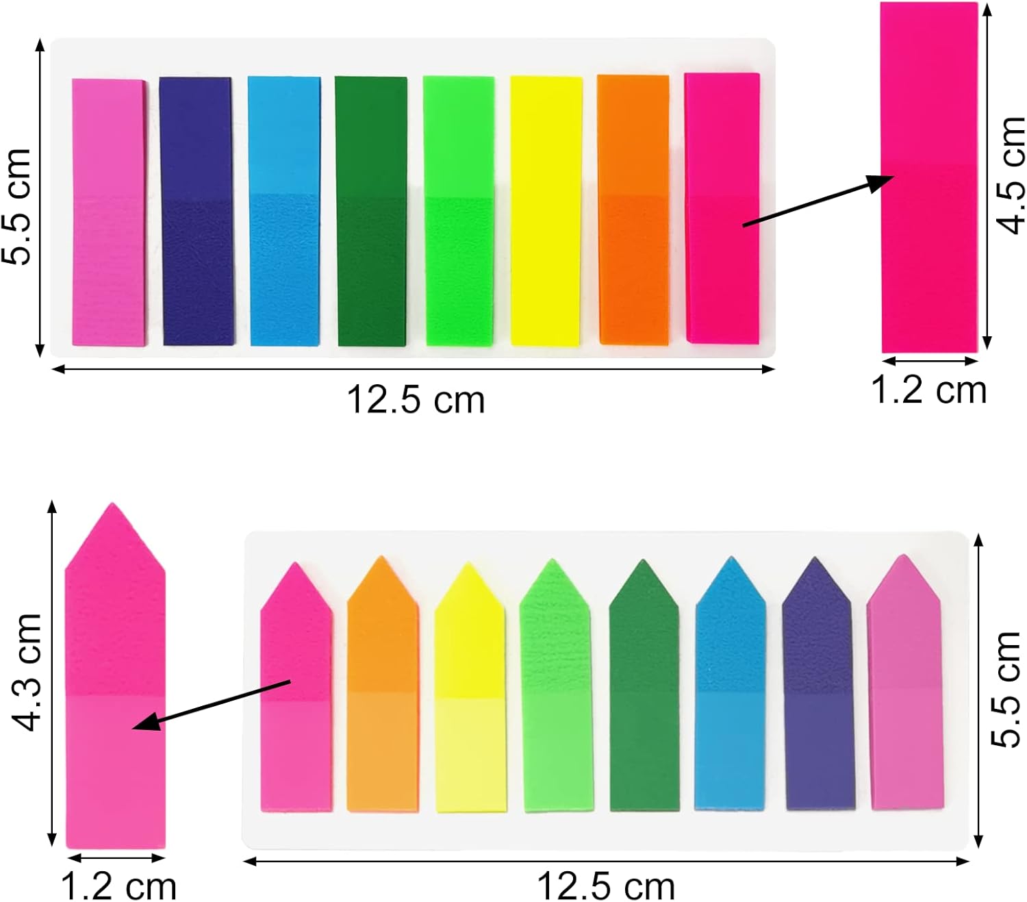 Detalle de OWLkELA 800pcs Sticky Tabs (8 Colour Index Tabs) for Page Marking & Writable Notes