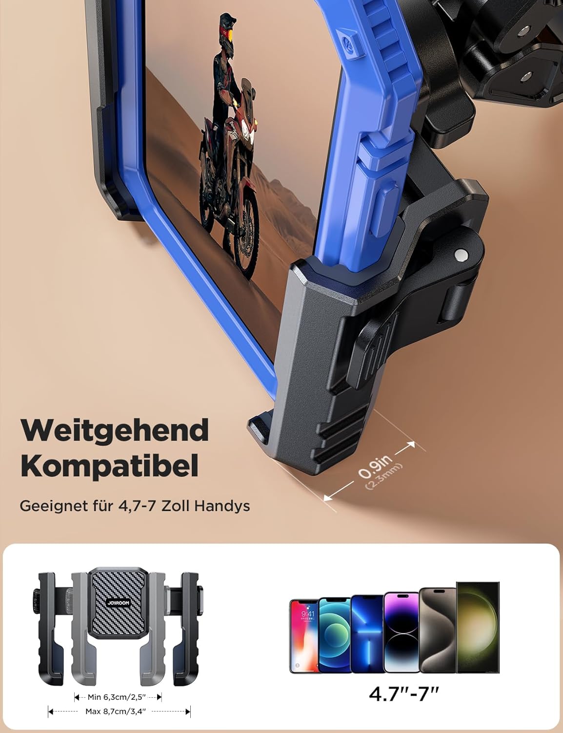 Thumbnail 5 de JOYROOM 2026 Handyhalterung Fahrrad 4,7–7