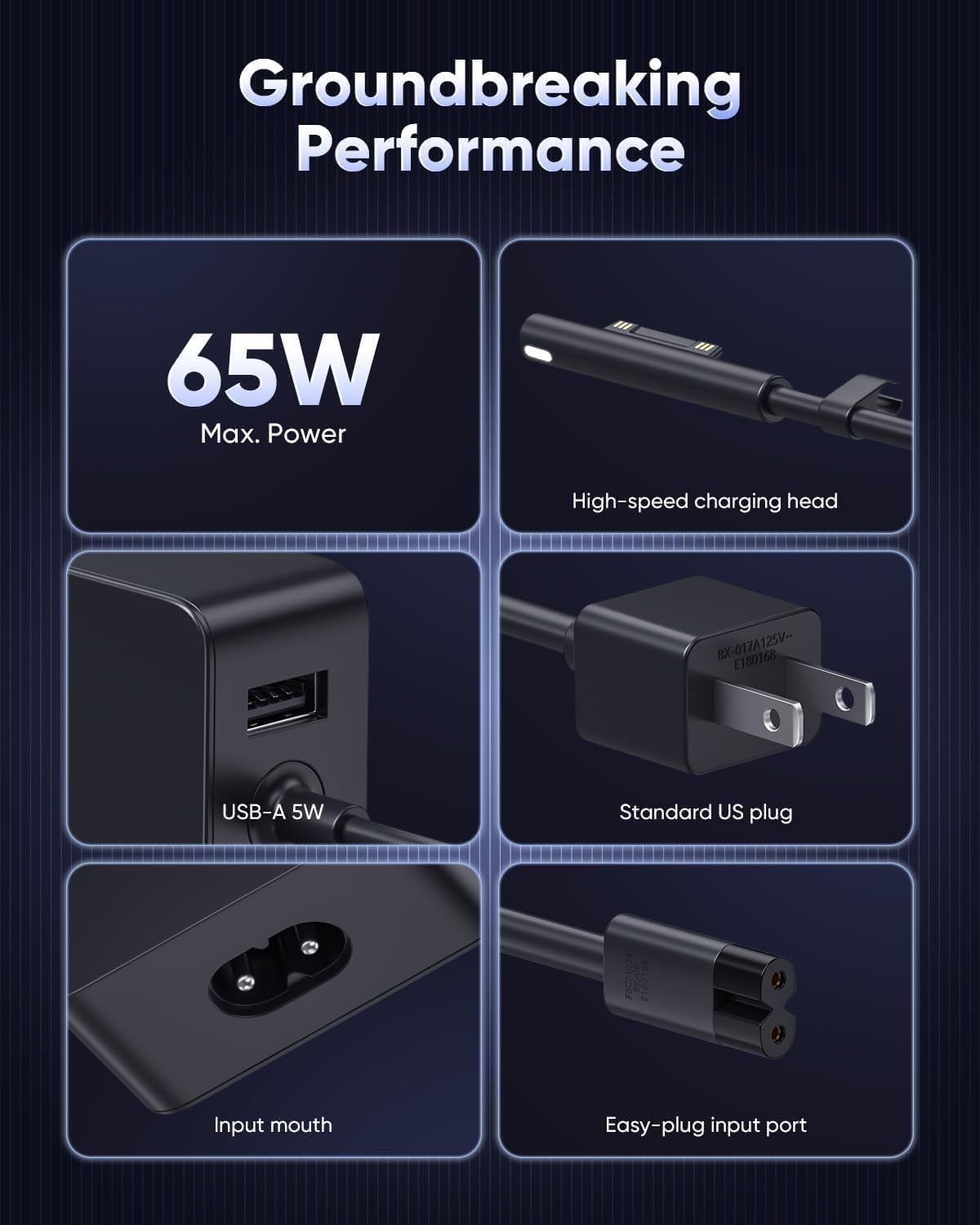 Thumbnail 6 de Chargeur Surface Pro 65W – charge rapide et fiable pour Surface Pro et appareils Surface