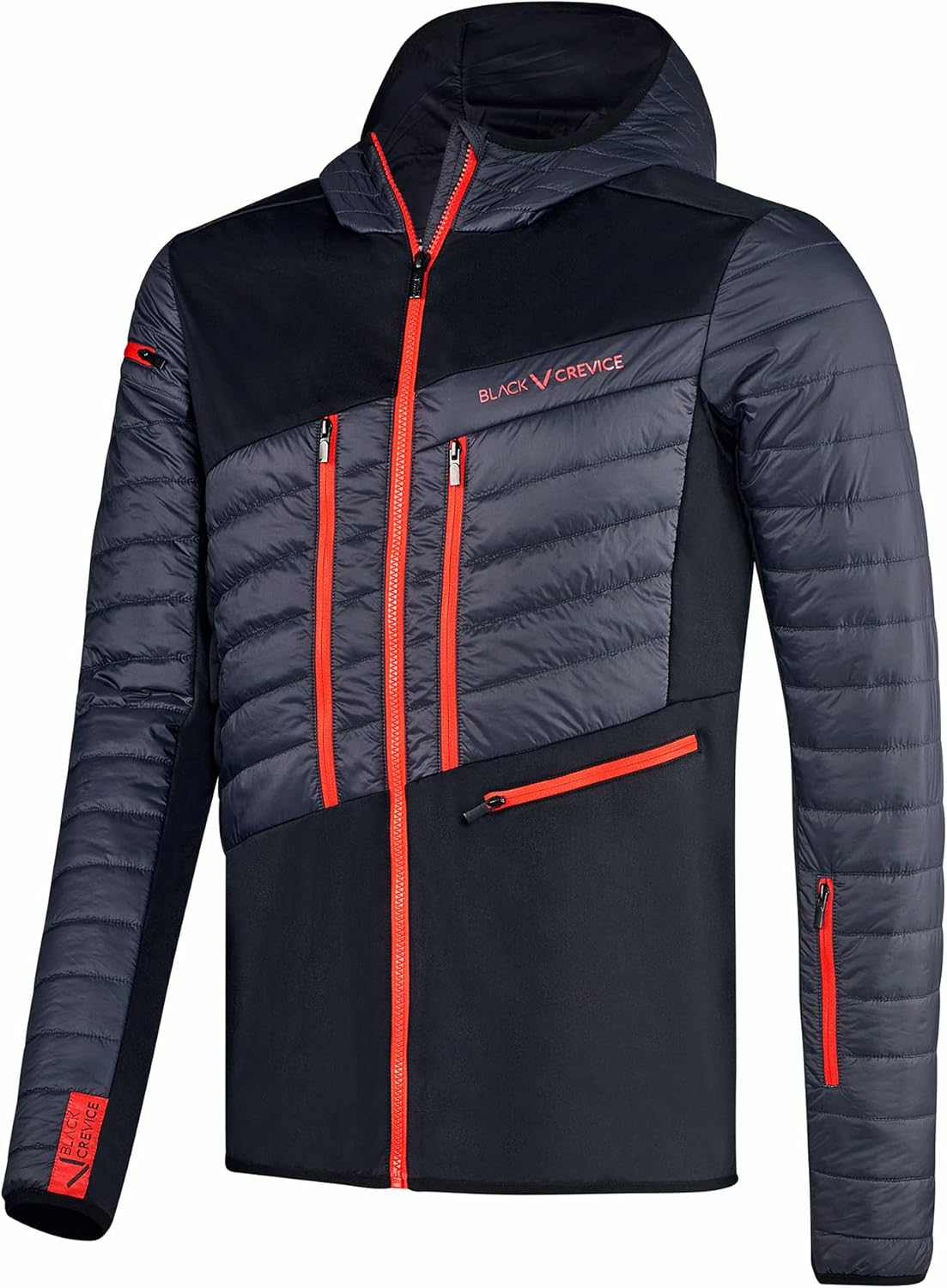 Detalle de Black Crevice Veste de randonnée à ski pour homme – Coupe-vent et imperméable, 100% nylon/88% polyester et 12% élasthanne