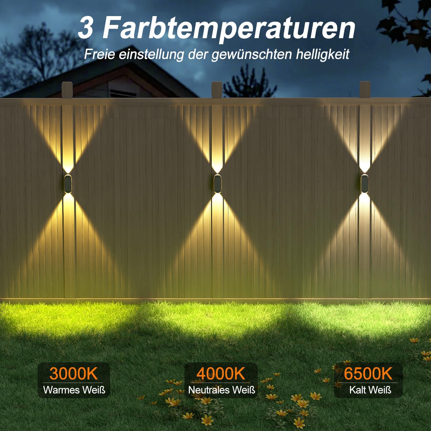 Thumbnail 2 de ELLASAY Solar-Wandleuchten Außen 2er Pack
