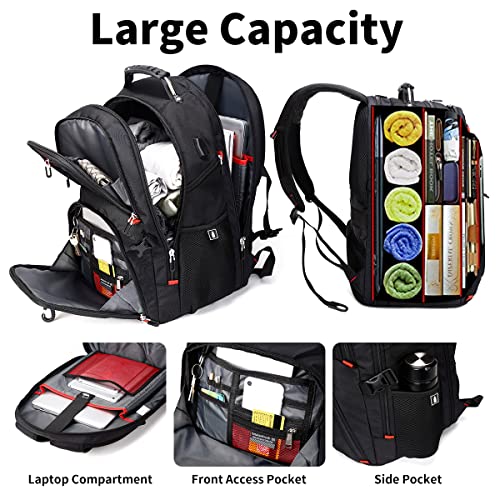 Detalle de SHRRADOO Extra Large Travel Laptop Backpack for Men, 50L Capacity