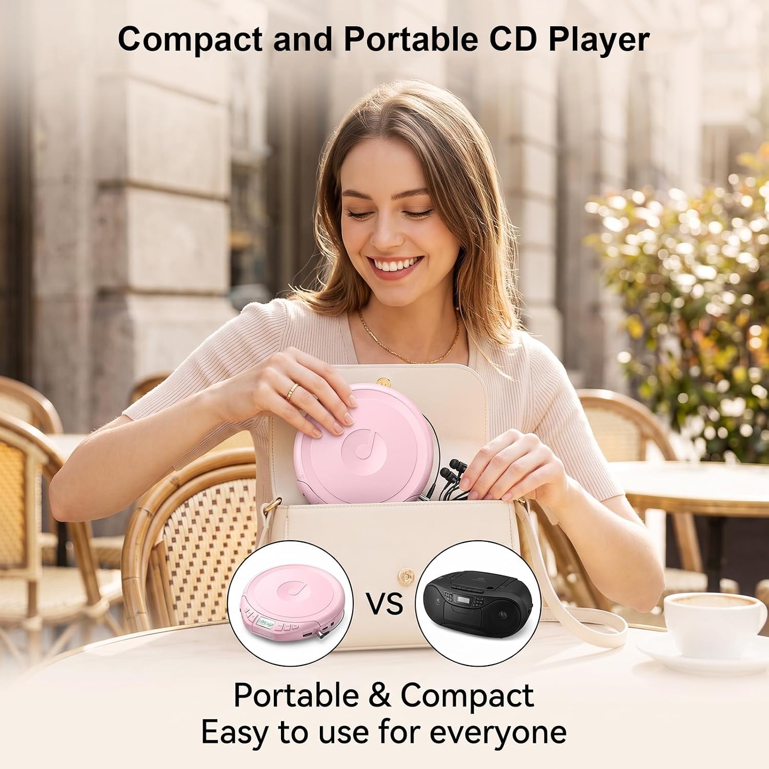 Thumbnail 6 de Gueray H-01 Portable CD Player with LCD, Anti-Skip and AUX