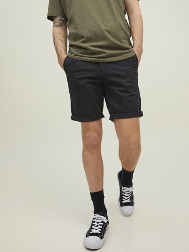 Thumbnail 1 de JACK & JONES Pantalones Cortos Chinos Ajustados para Hombre (XXL) - Cintura Media, Color Negro