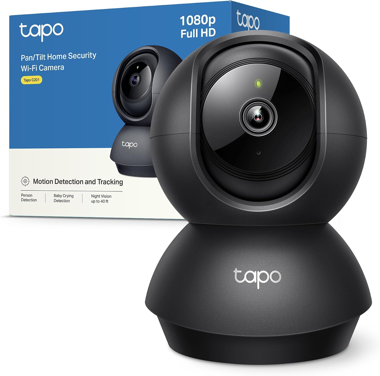 Detalle 2 de Tapo C200 Telecamera Wi‑Fi interna FHD: visione notturna, 360° e audio bidirezionale
