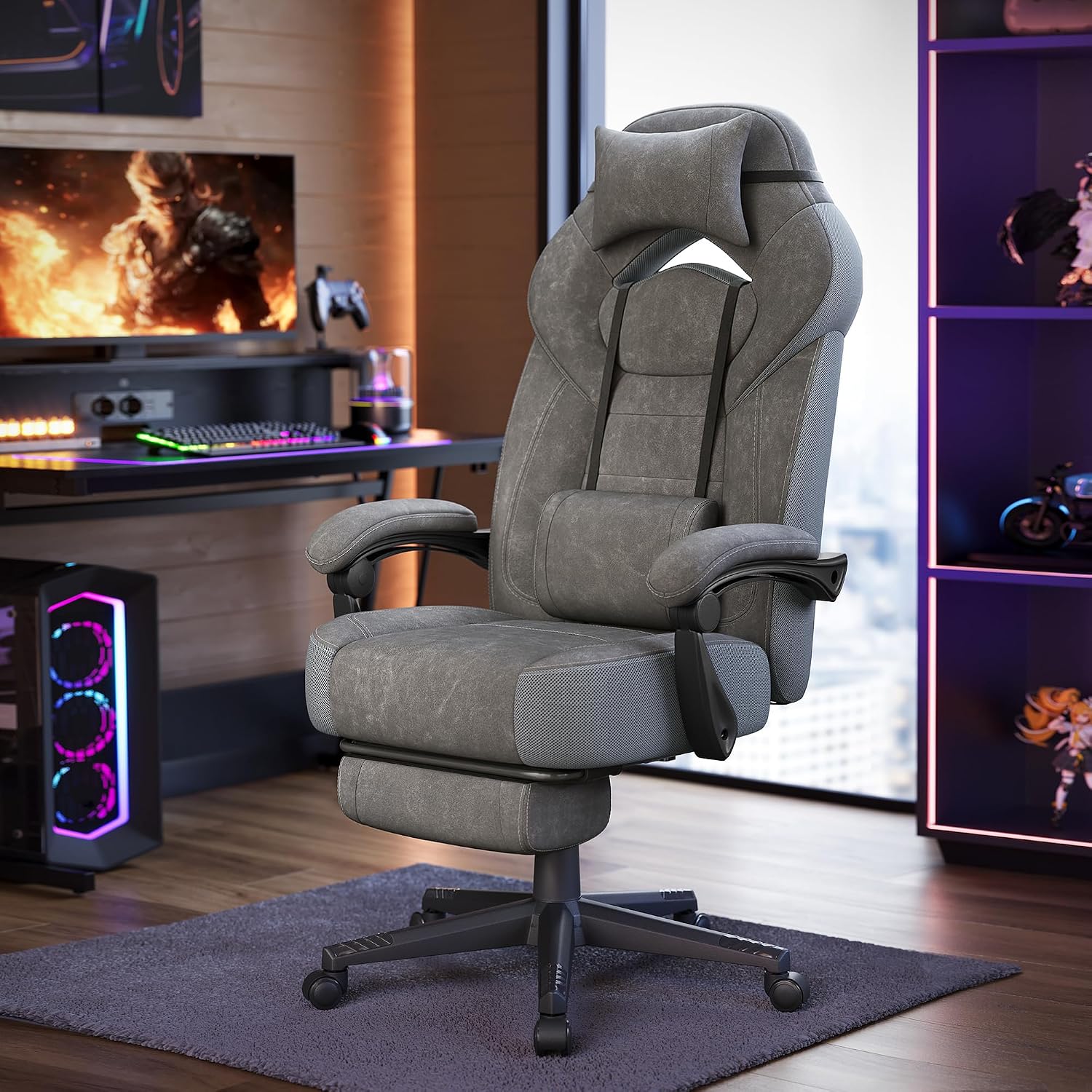 Detalle de SONGMICS OBG077G01 silla gaming 150 kg