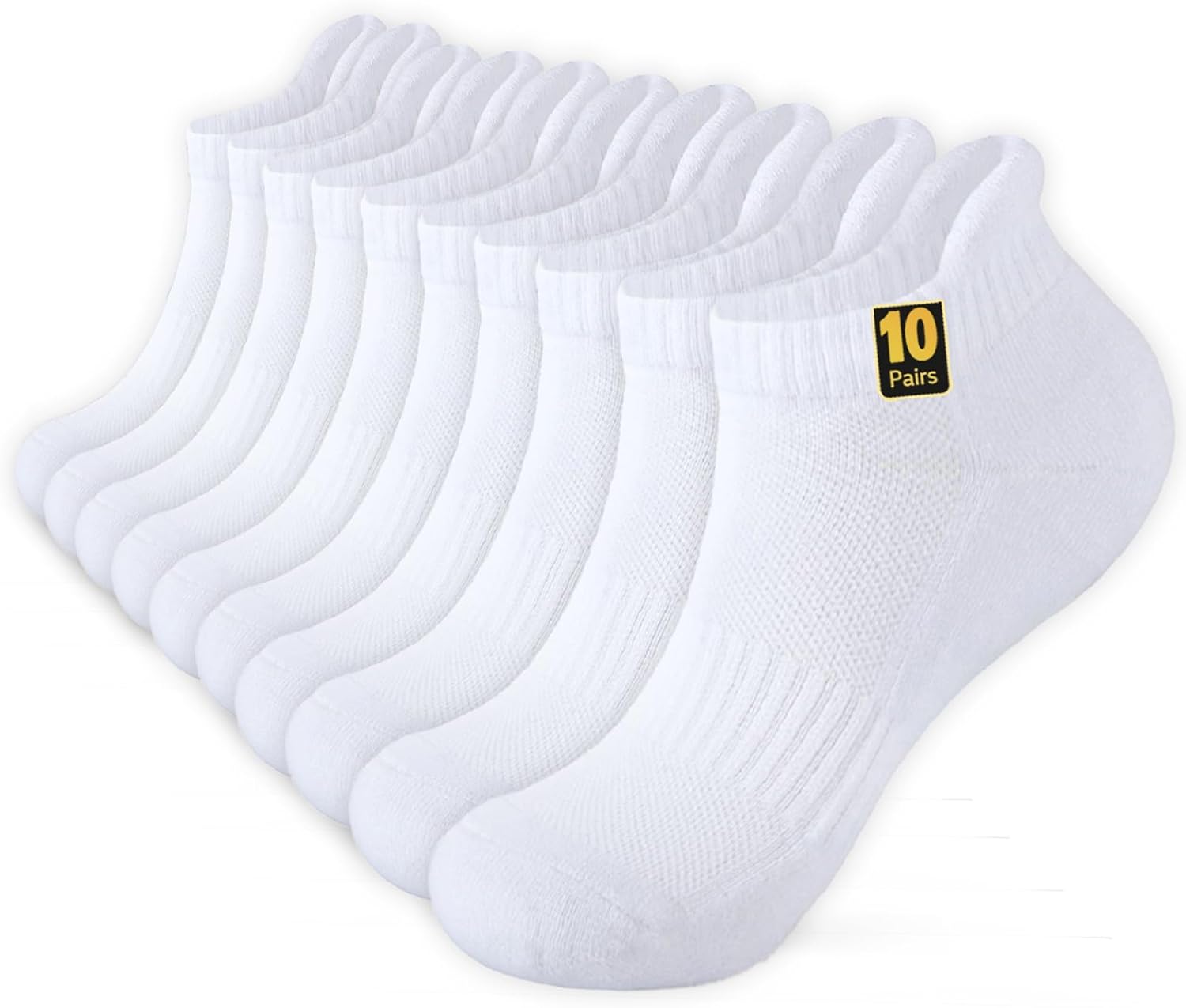 Detalle de Wamicu 10 Pares Calcetines Tobilleros Hombre – Algodón Transpirable para Verano (Talla 43-46)