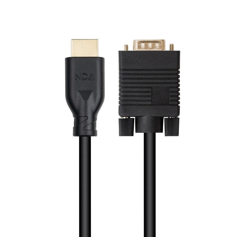 Detalle de Adaptador Nanocable 10.15.4602: VGA macho a HDMI macho, 1,8 m, negro