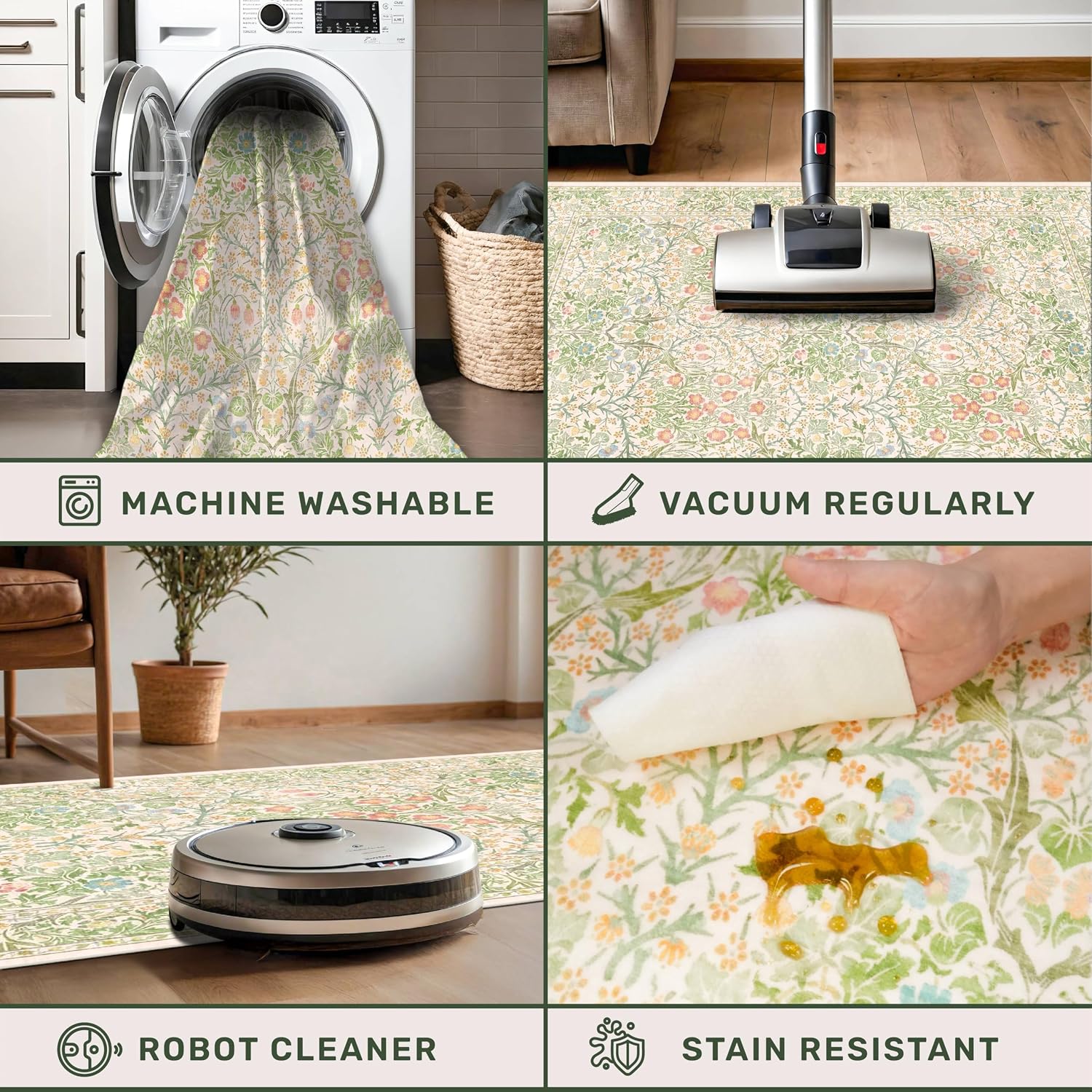 Detalle de Hazo Haus Washable Area Rug 2x3